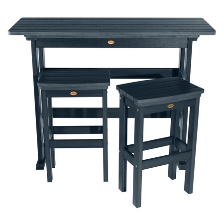 Highwood Usa Lehigh 3pc Bar Height Outdoor Patio Furniture Balcony Set AD-KITBALC2-FBE